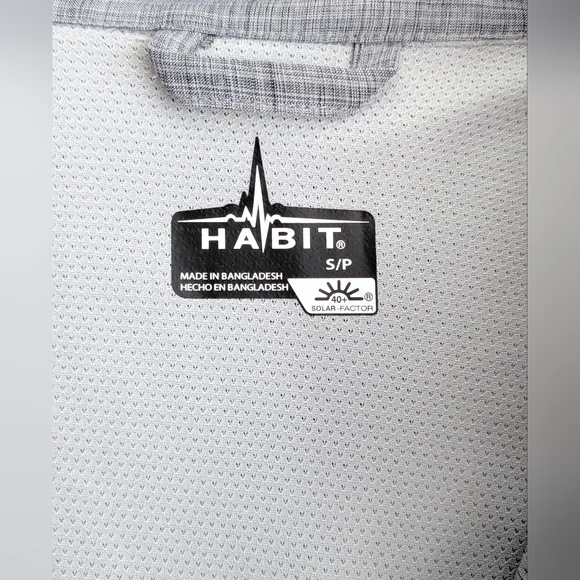 NWOT Habit Men's Active Watersports Fishing Quick Dry UPF 40+ Shirt, Size Small - Picture 4 of 10